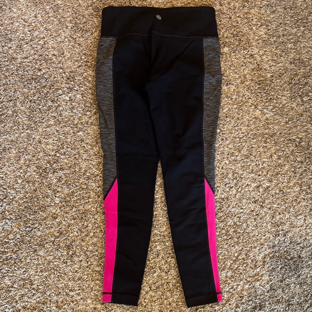 Athleta Women's Pink Performance Tank & Black Leggings Set - Picture 7 of 8